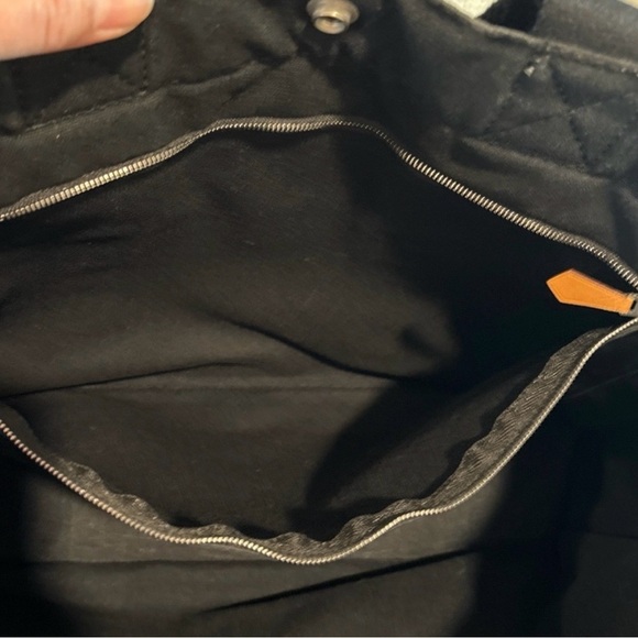 Hermes Large Black Canvas Tote Bag - Picture 10 of 14